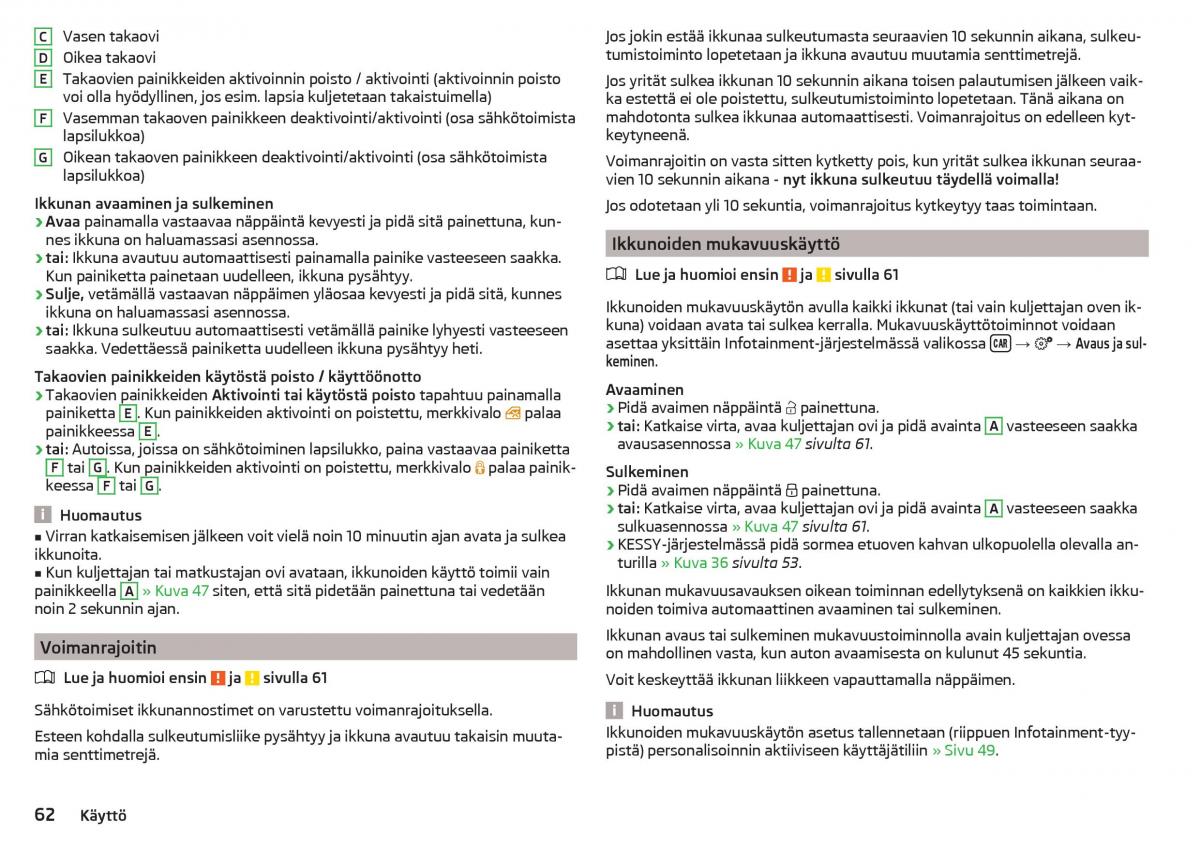 Skoda Kodiaq omistajan kasikirja / page 64