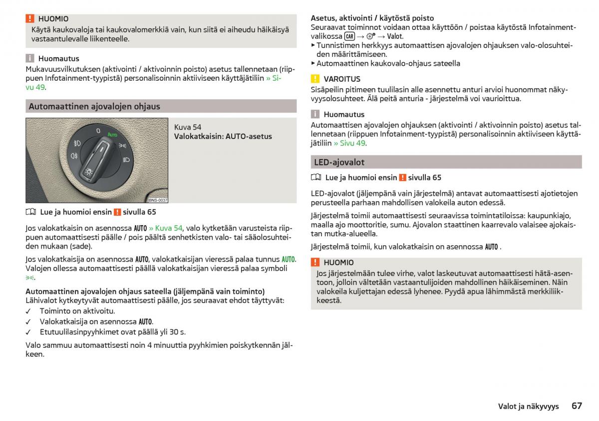 Skoda Kodiaq omistajan kasikirja / page 69