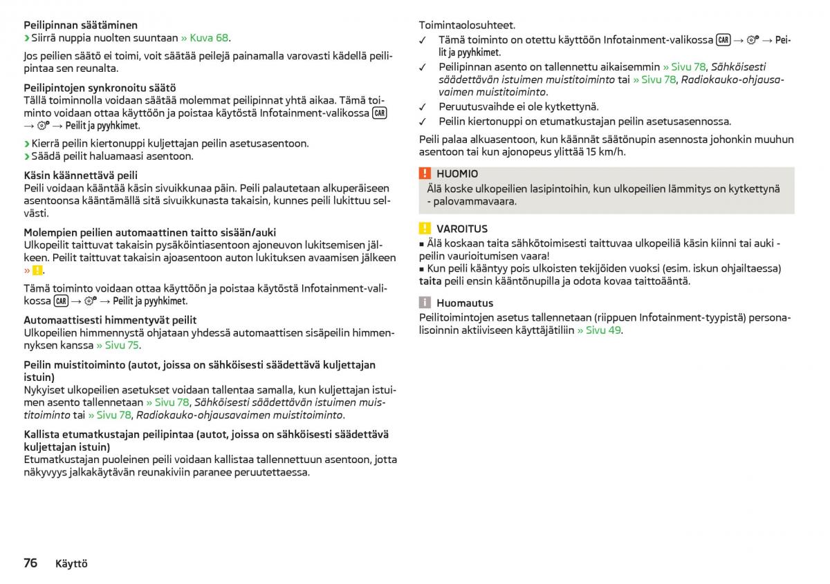 Skoda Kodiaq omistajan kasikirja / page 78