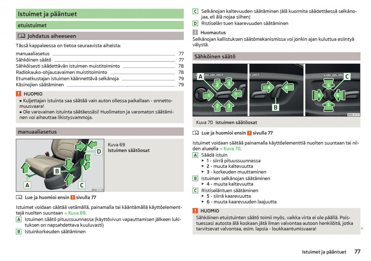 Skoda Kodiaq omistajan kasikirja / page 79