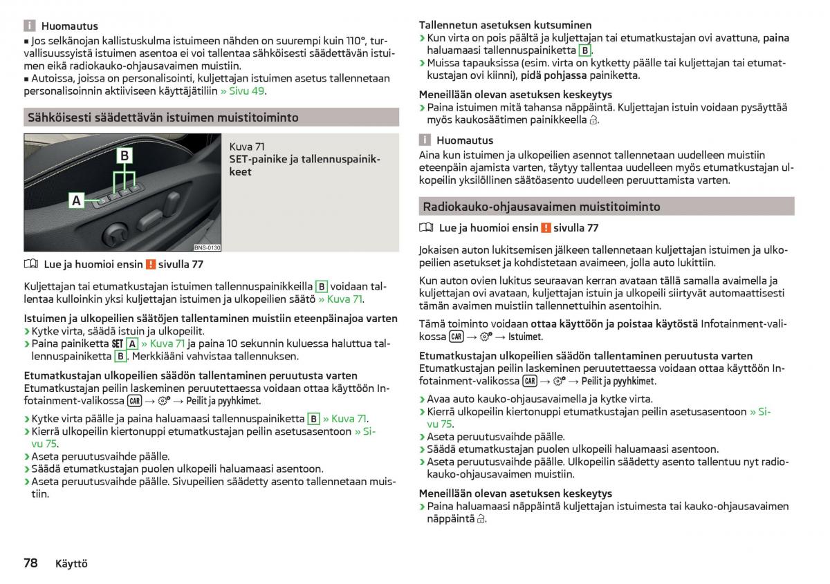 Skoda Kodiaq omistajan kasikirja / page 80