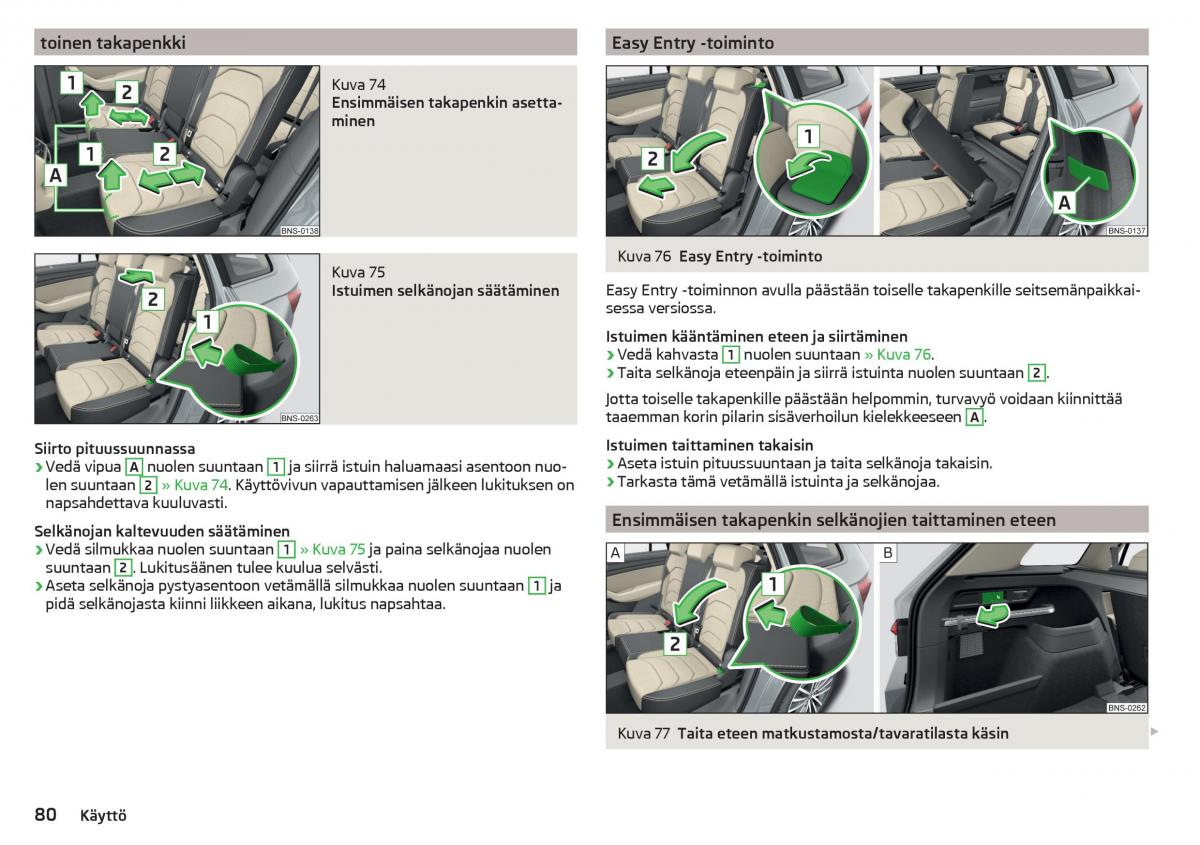 Skoda Kodiaq omistajan kasikirja / page 82