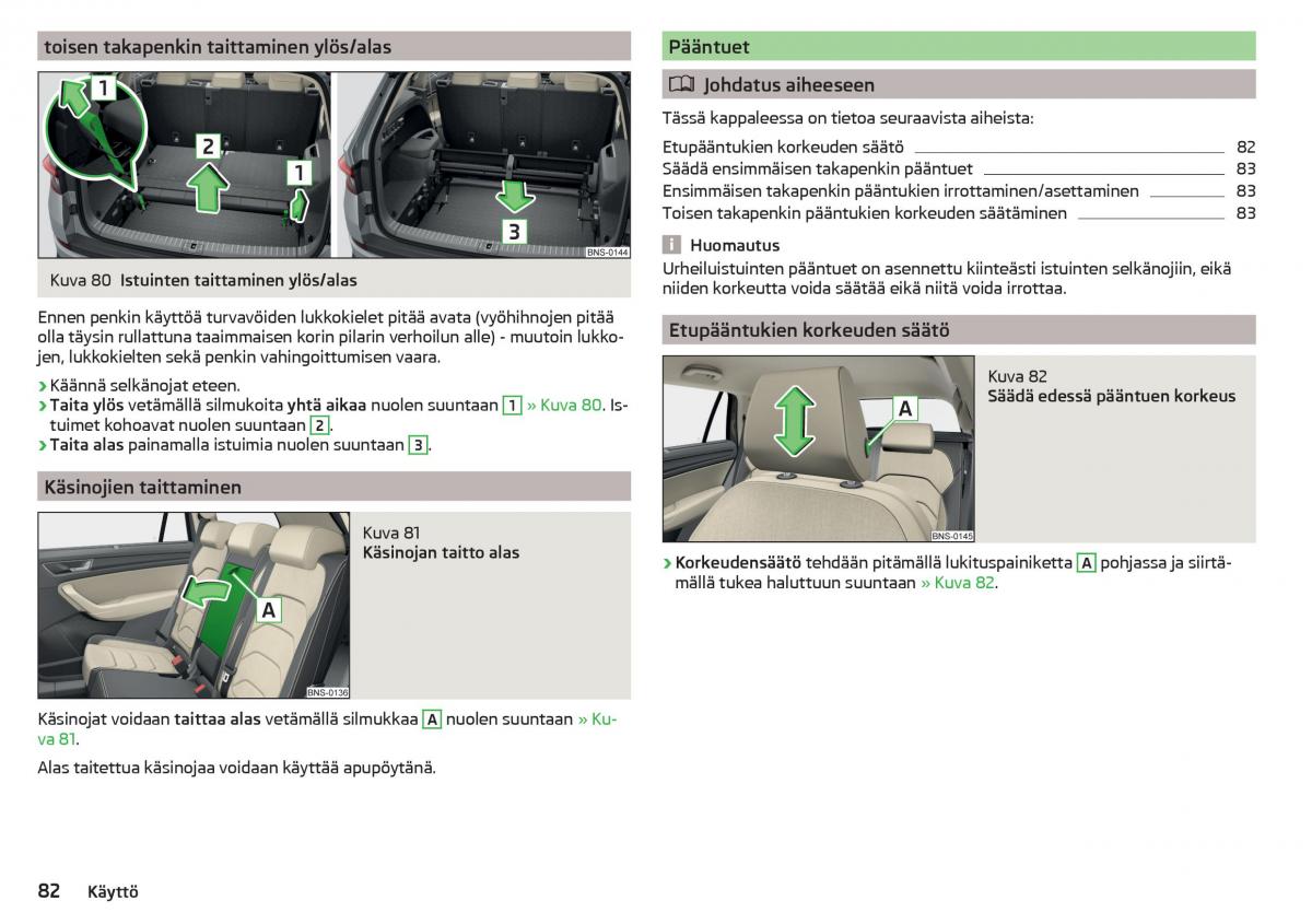 Skoda Kodiaq omistajan kasikirja / page 84