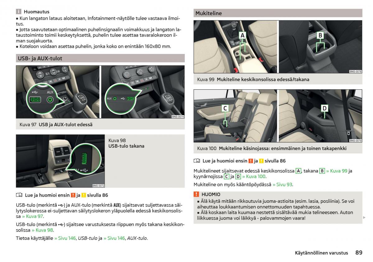 Skoda Kodiaq omistajan kasikirja / page 91