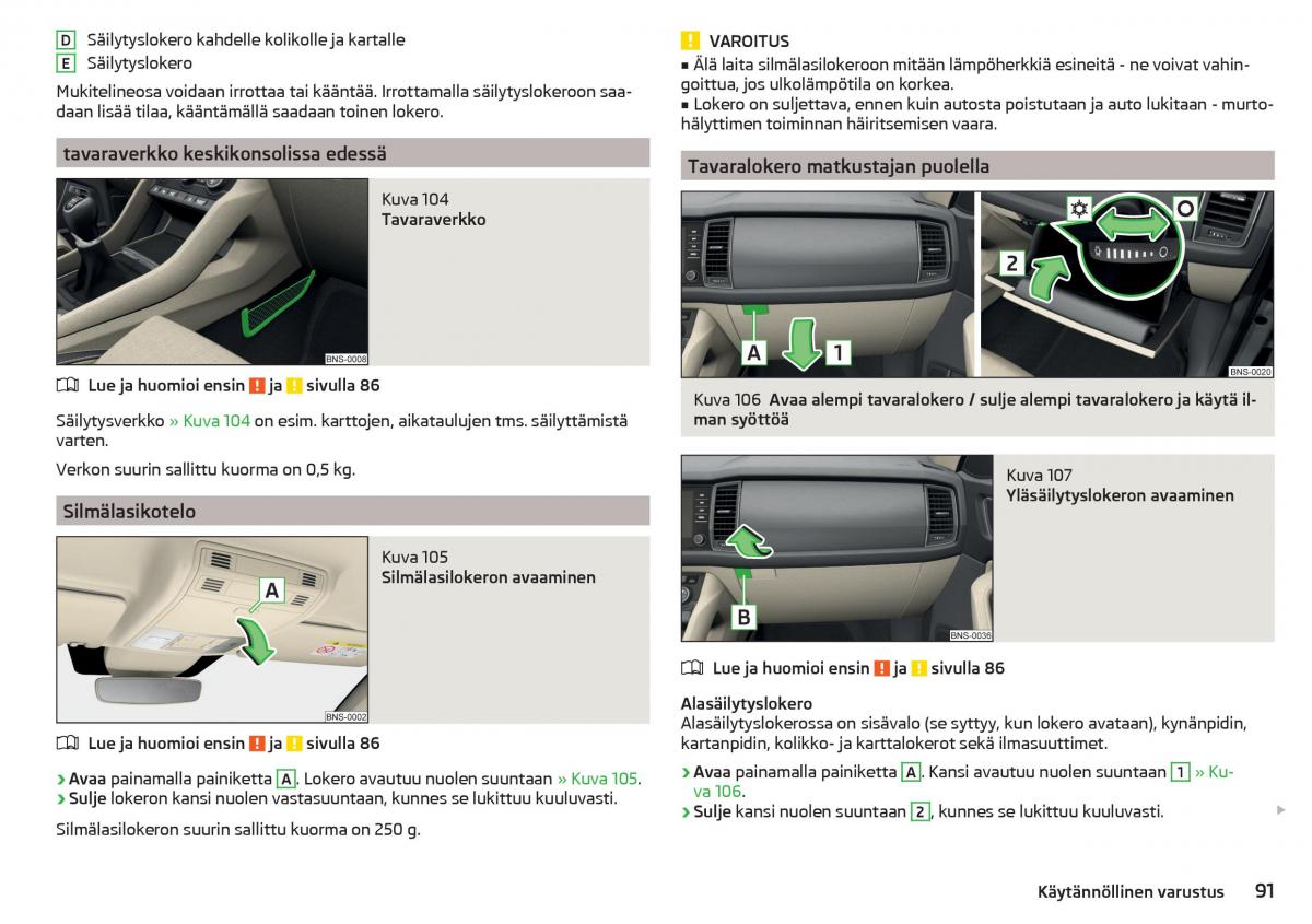 Skoda Kodiaq omistajan kasikirja / page 93