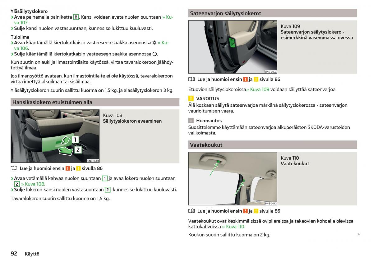 Skoda Kodiaq omistajan kasikirja / page 94