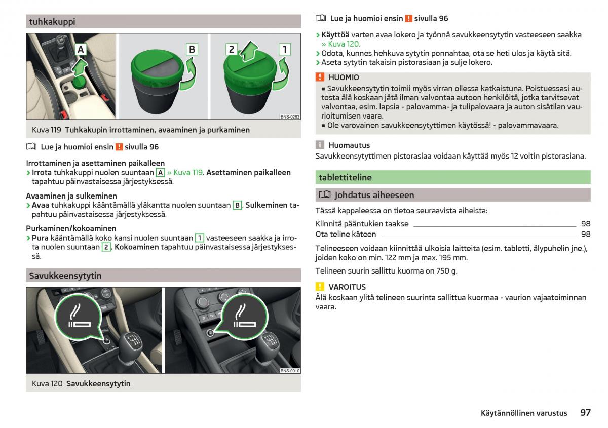 Skoda Kodiaq omistajan kasikirja / page 99