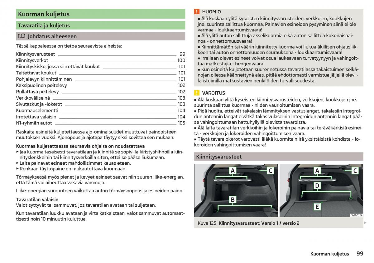 Skoda Kodiaq omistajan kasikirja / page 101