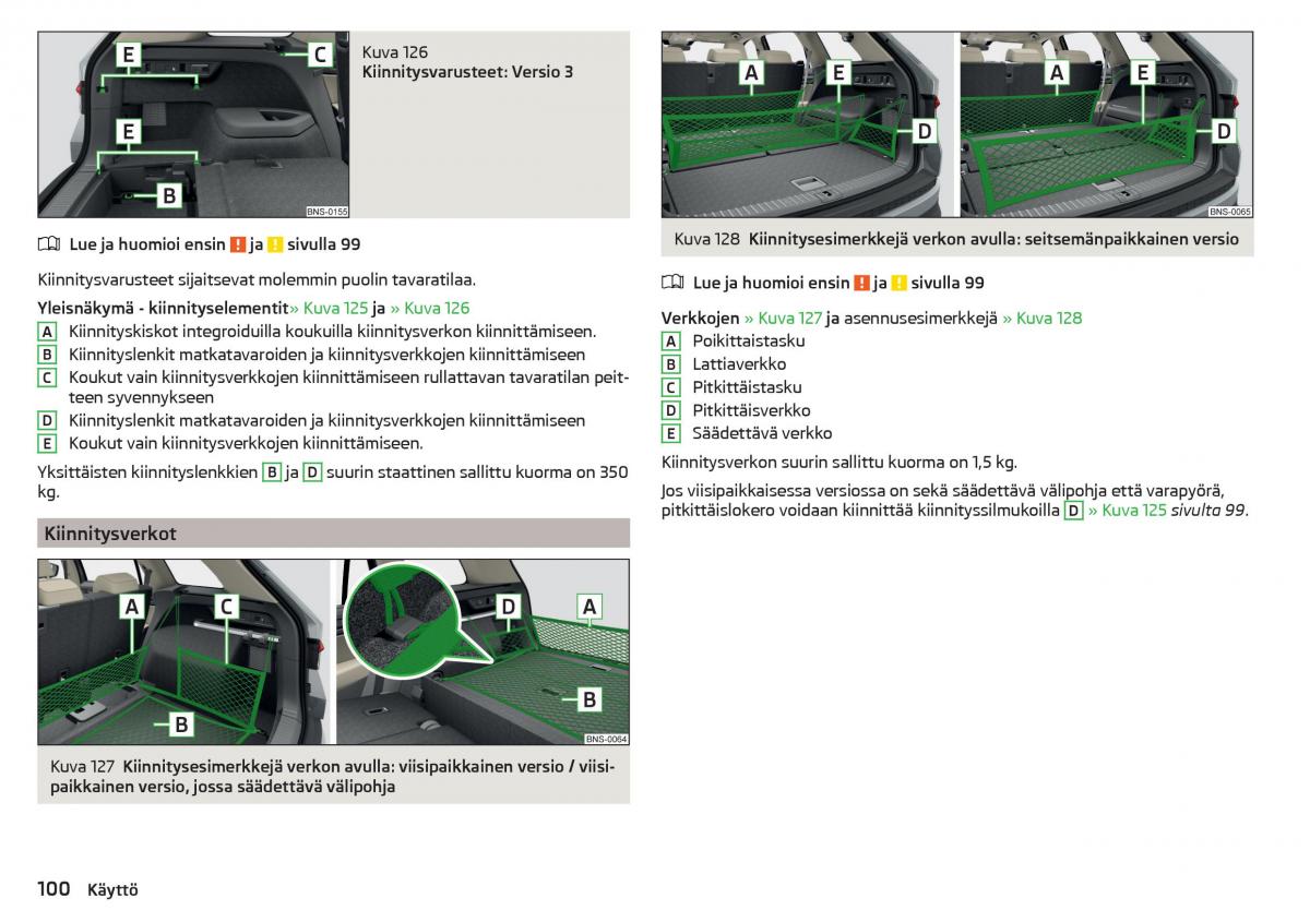 Skoda Kodiaq omistajan kasikirja / page 102