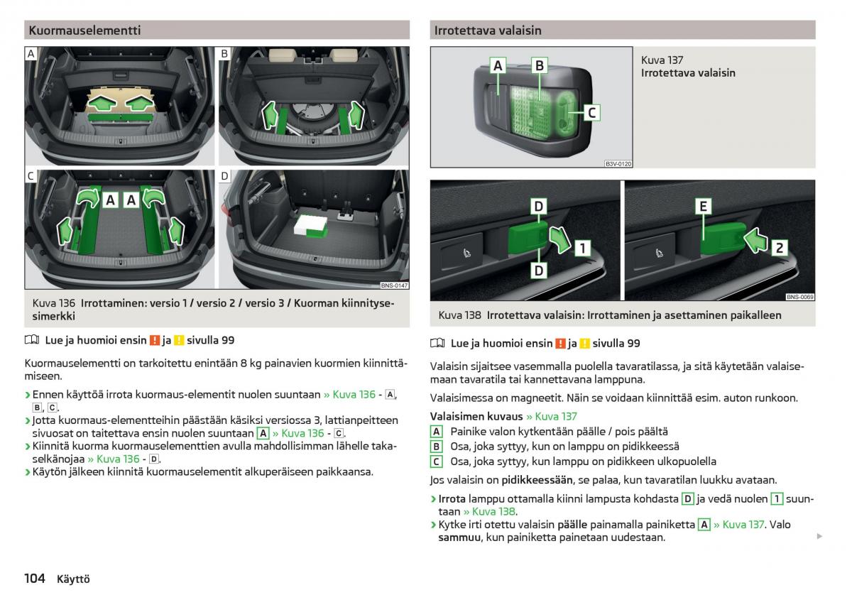 Skoda Kodiaq omistajan kasikirja / page 106