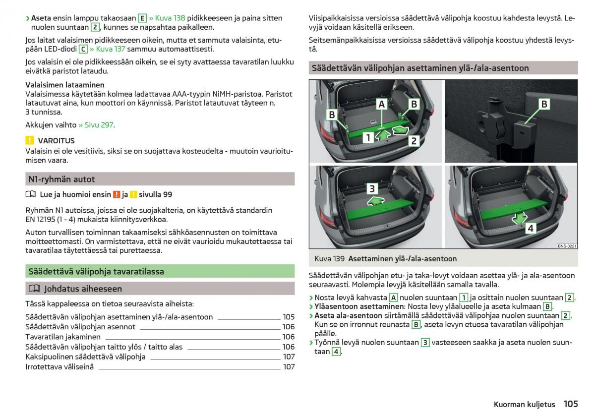 Skoda Kodiaq omistajan kasikirja / page 107