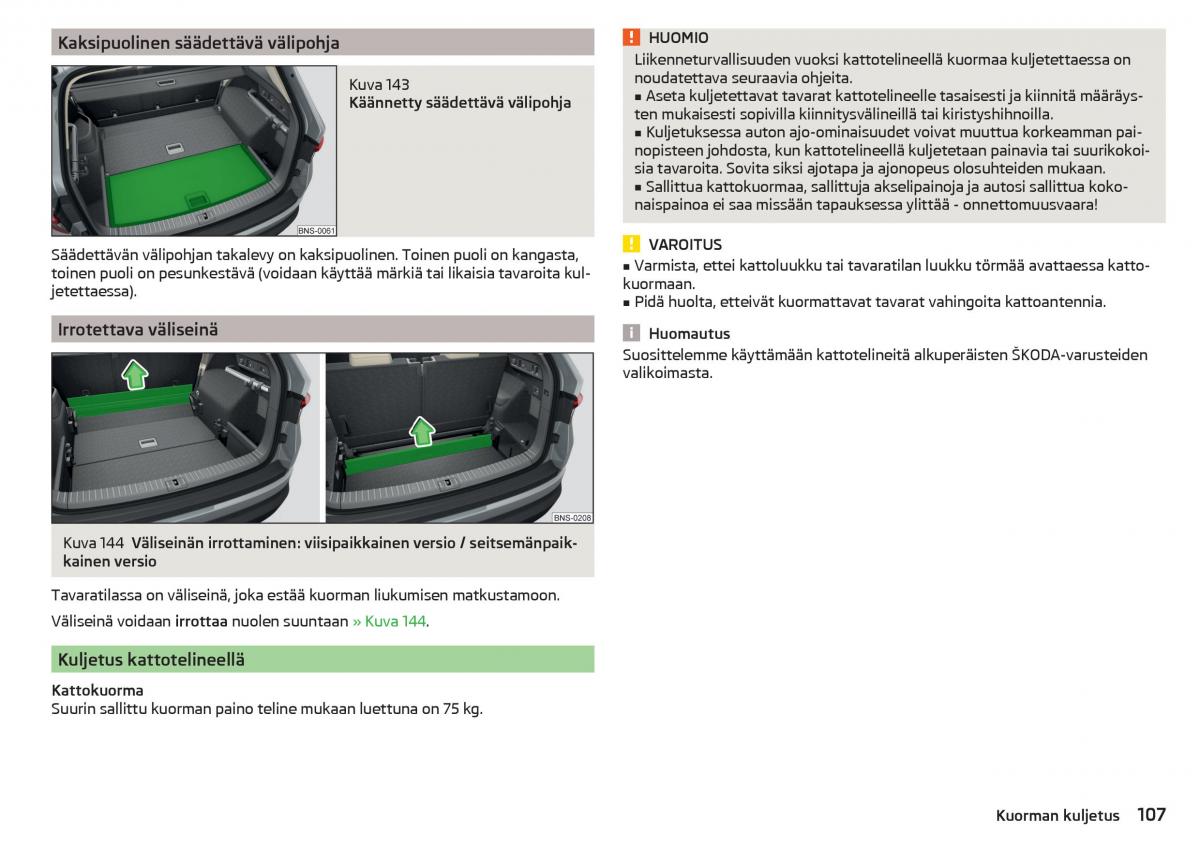 Skoda Kodiaq omistajan kasikirja / page 109