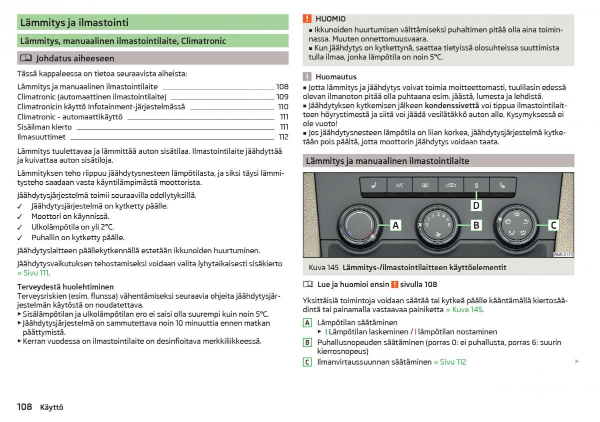 Skoda Kodiaq omistajan kasikirja / page 110