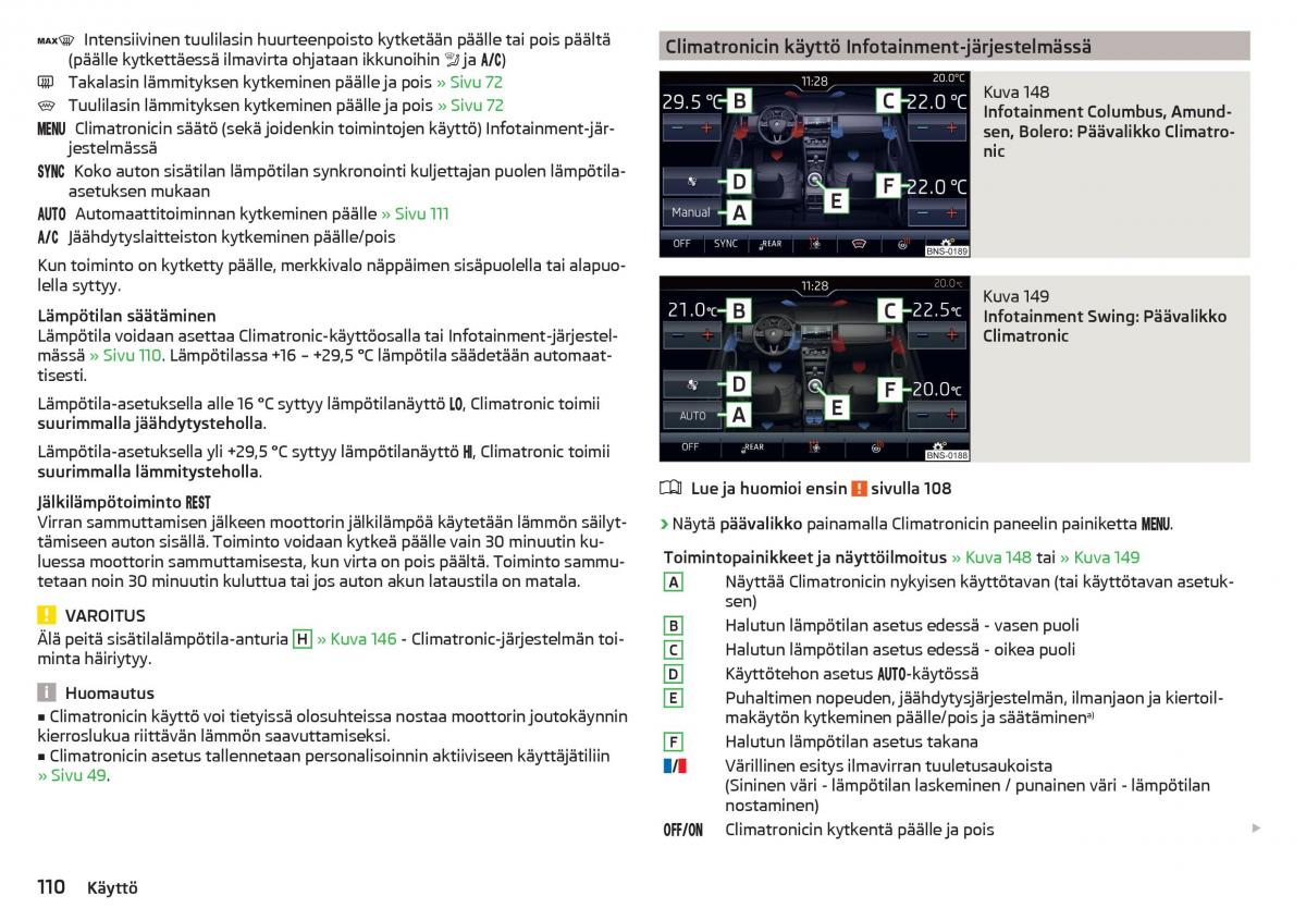 Skoda Kodiaq omistajan kasikirja / page 112