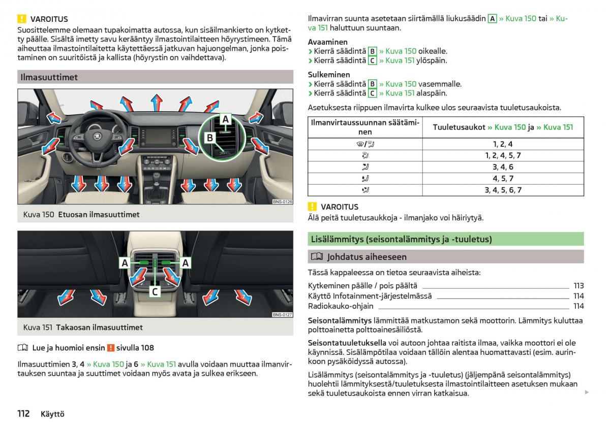 Skoda Kodiaq omistajan kasikirja / page 114