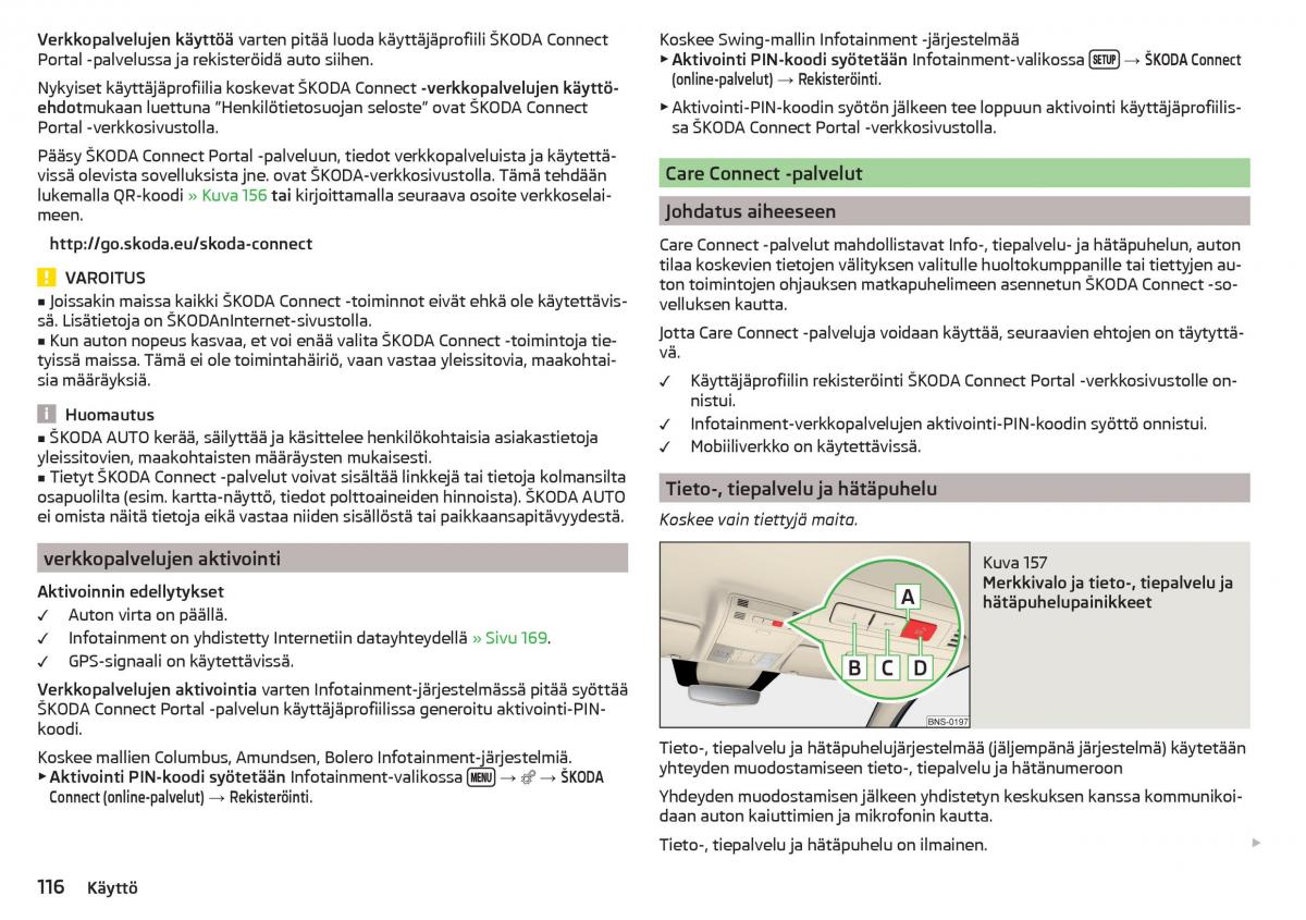 Skoda Kodiaq omistajan kasikirja / page 118