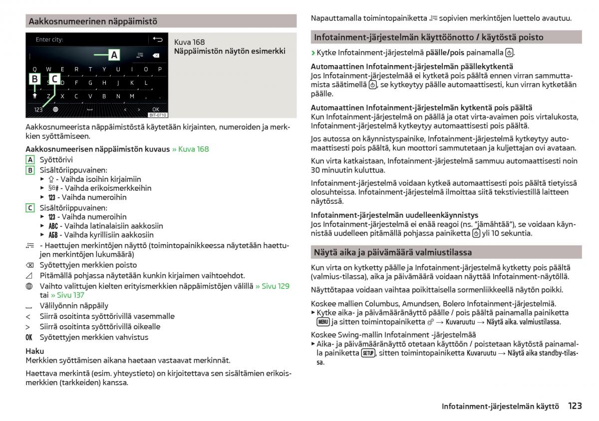 Skoda Kodiaq omistajan kasikirja / page 125