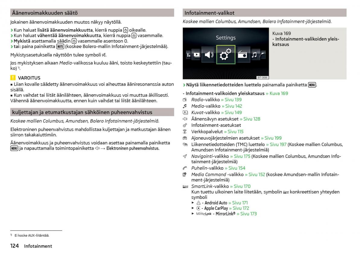 Skoda Kodiaq omistajan kasikirja / page 126