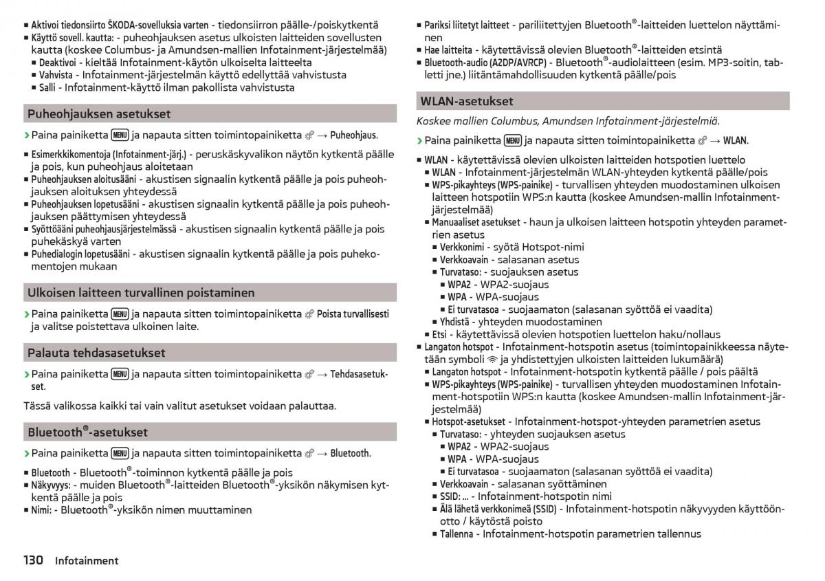 Skoda Kodiaq omistajan kasikirja / page 132