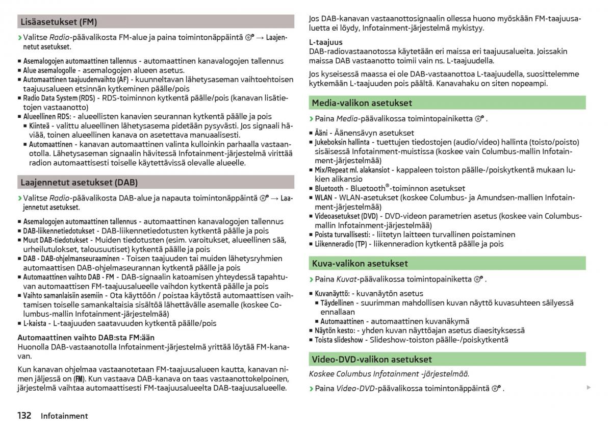 Skoda Kodiaq omistajan kasikirja / page 134