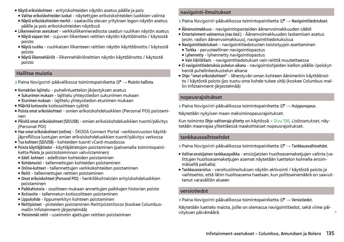 Skoda Kodiaq omistajan kasikirja / page 137