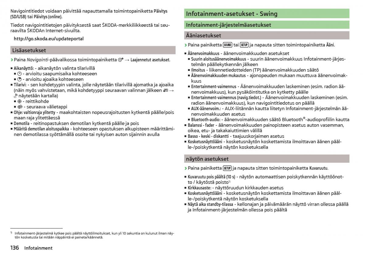 Skoda Kodiaq omistajan kasikirja / page 138