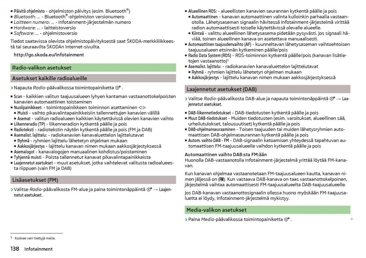 Skoda Kodiaq omistajan kasikirja / page 140