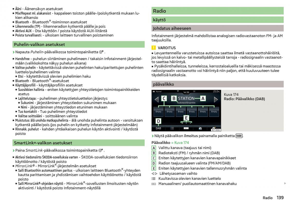 Skoda Kodiaq omistajan kasikirja / page 141