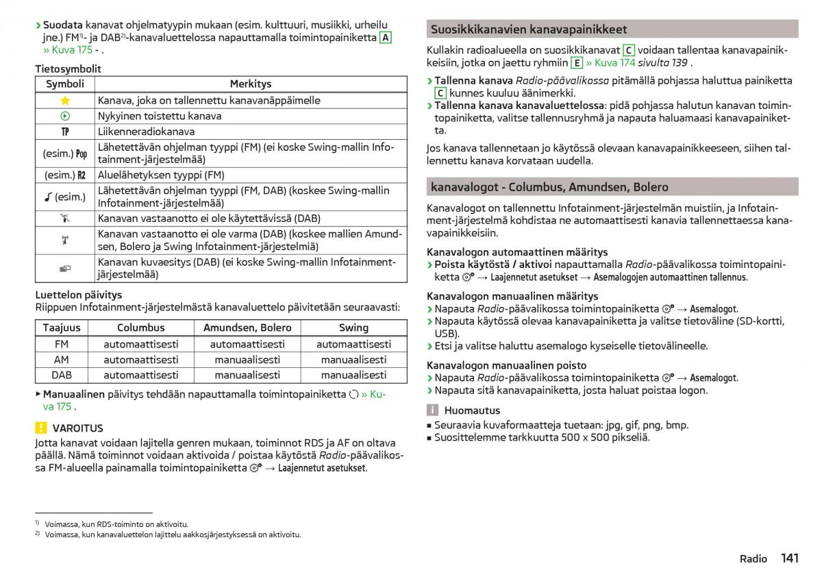 Skoda Kodiaq omistajan kasikirja / page 143