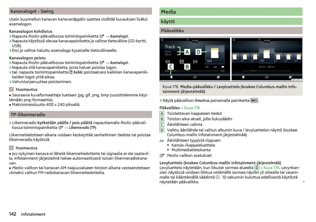 Skoda Kodiaq omistajan kasikirja / page 144