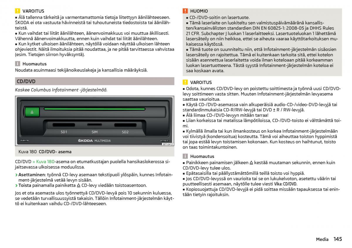 Skoda Kodiaq omistajan kasikirja / page 147