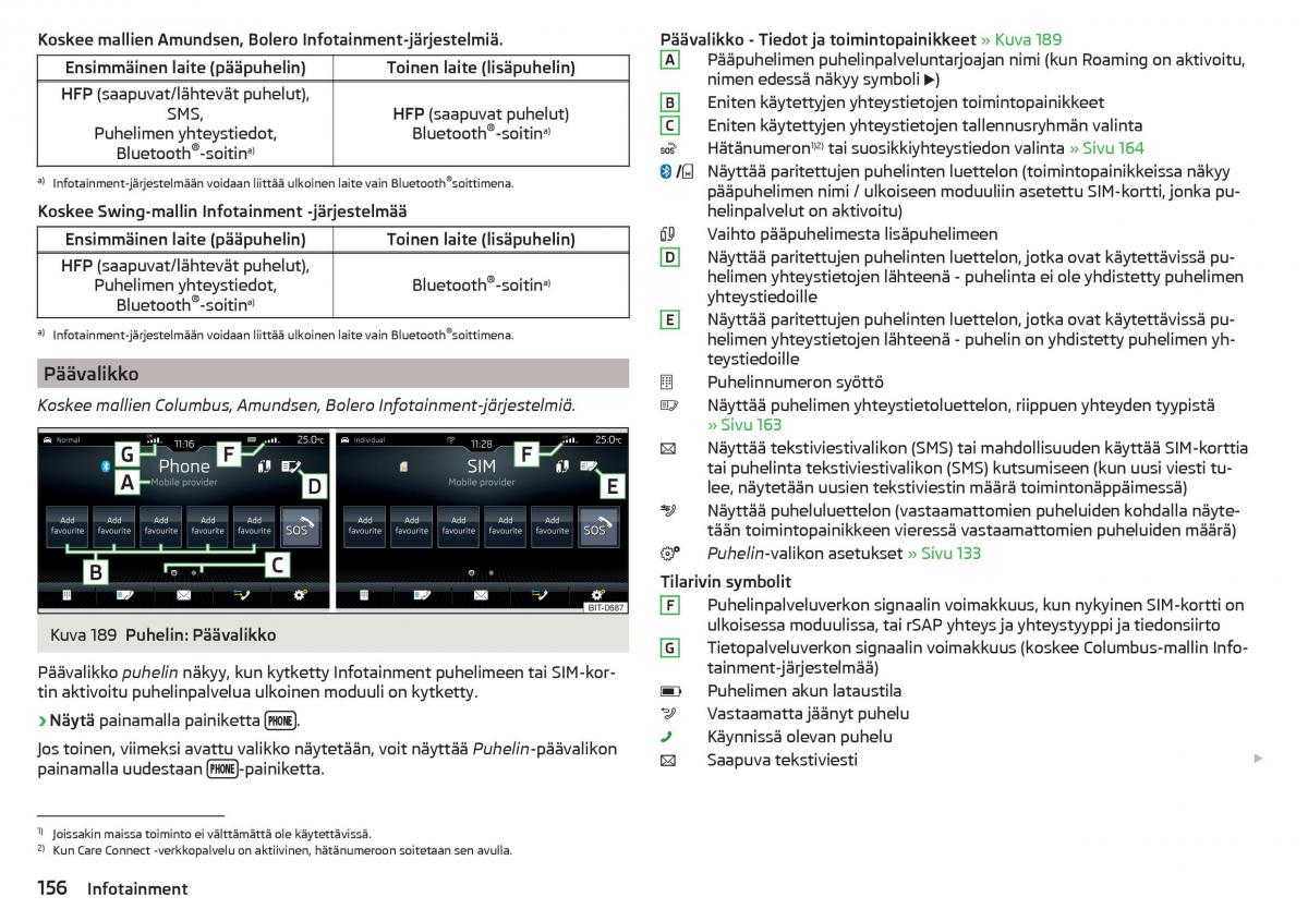 Skoda Kodiaq omistajan kasikirja / page 158