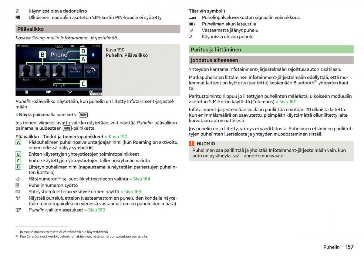 Skoda Kodiaq omistajan kasikirja / page 159