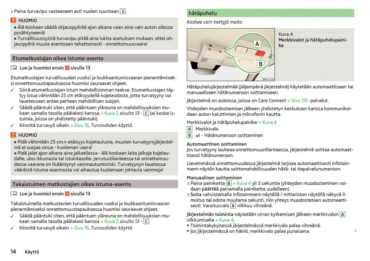 Skoda Kodiaq omistajan kasikirja / page 16