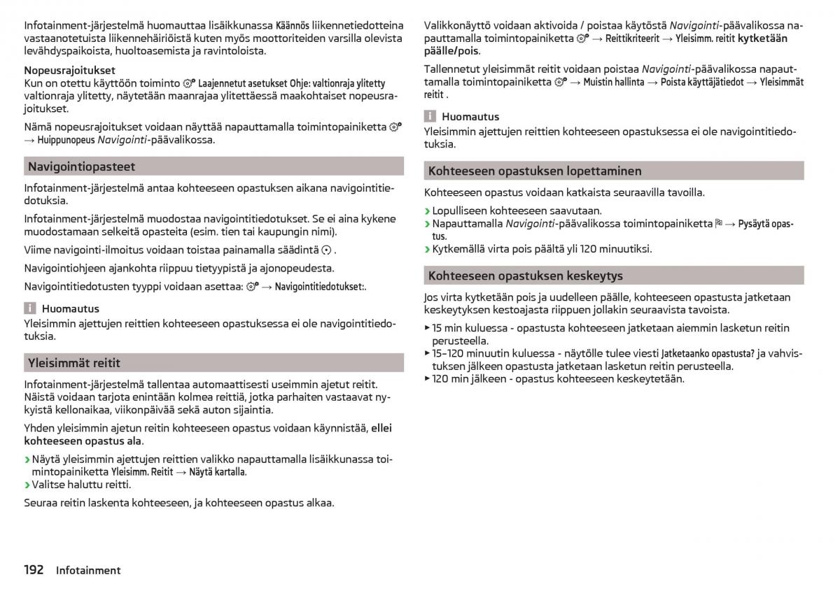 Skoda Kodiaq omistajan kasikirja / page 194