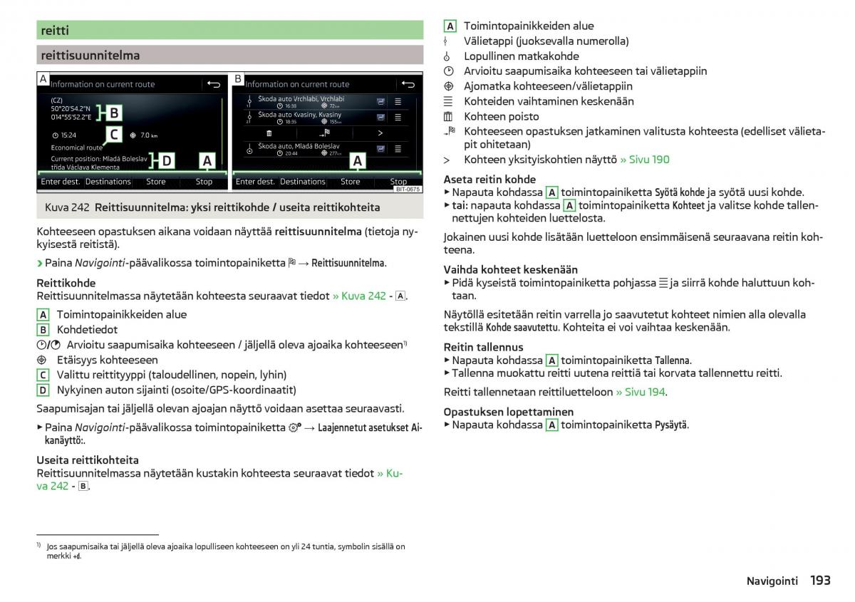 Skoda Kodiaq omistajan kasikirja / page 195