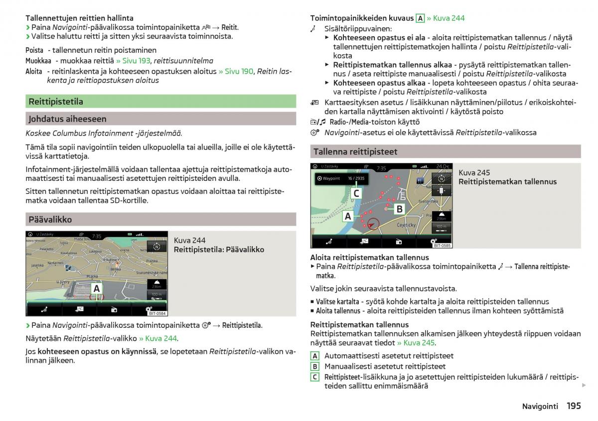 Skoda Kodiaq omistajan kasikirja / page 197