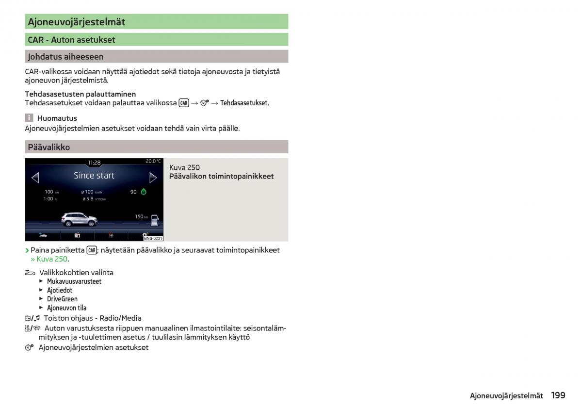 Skoda Kodiaq omistajan kasikirja / page 201