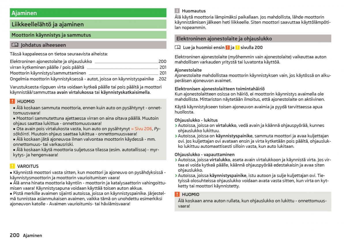 Skoda Kodiaq omistajan kasikirja / page 202