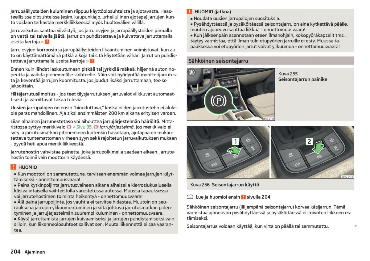 Skoda Kodiaq omistajan kasikirja / page 206