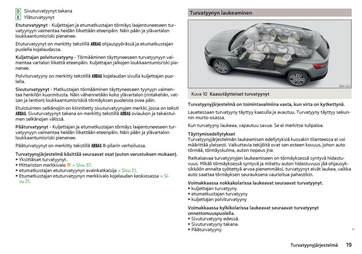 Skoda Kodiaq omistajan kasikirja / page 21