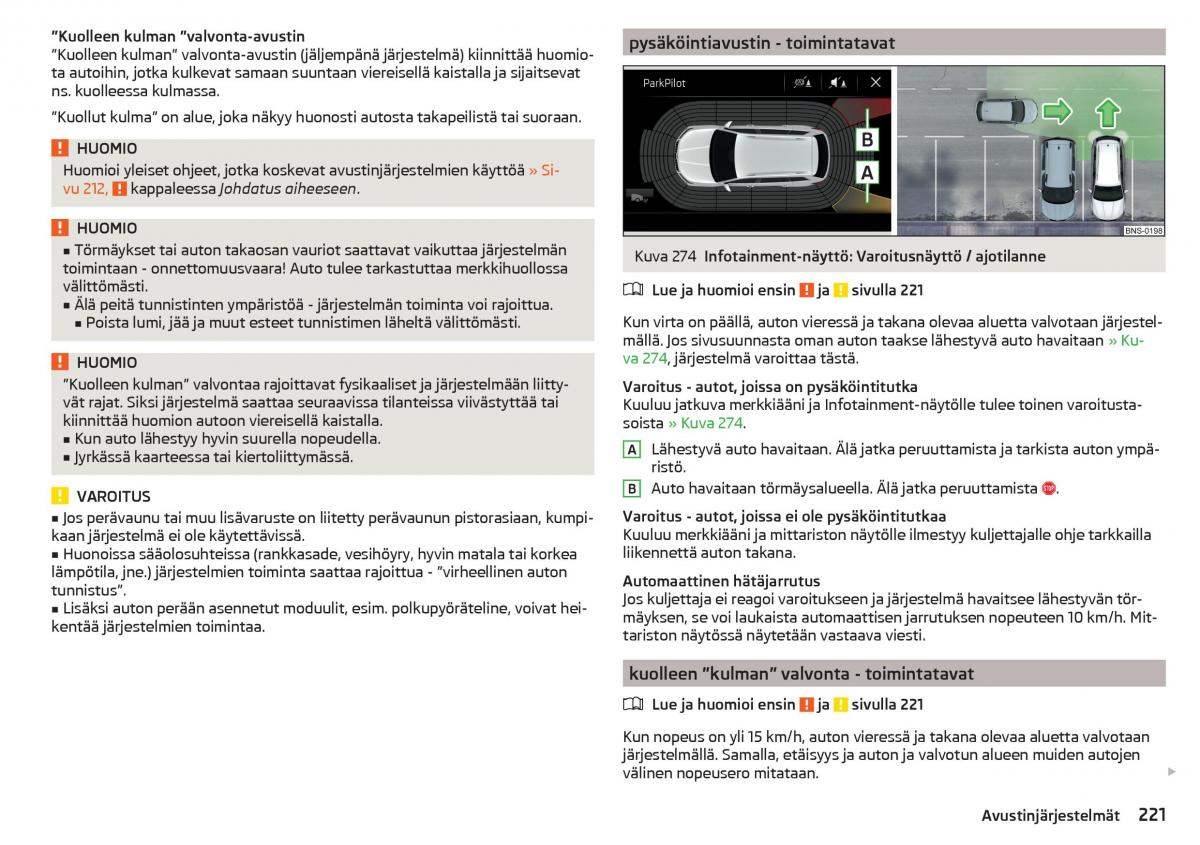 Skoda Kodiaq omistajan kasikirja / page 223