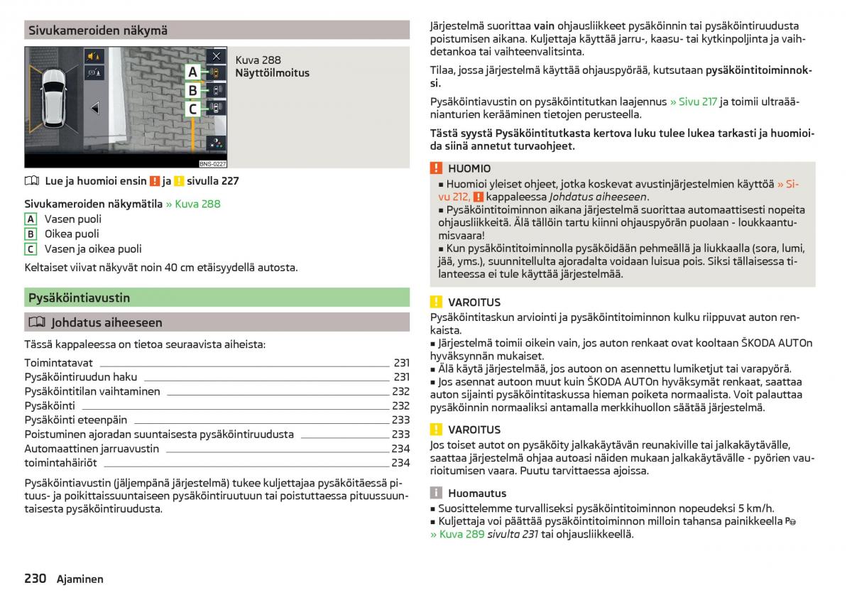 Skoda Kodiaq omistajan kasikirja / page 232