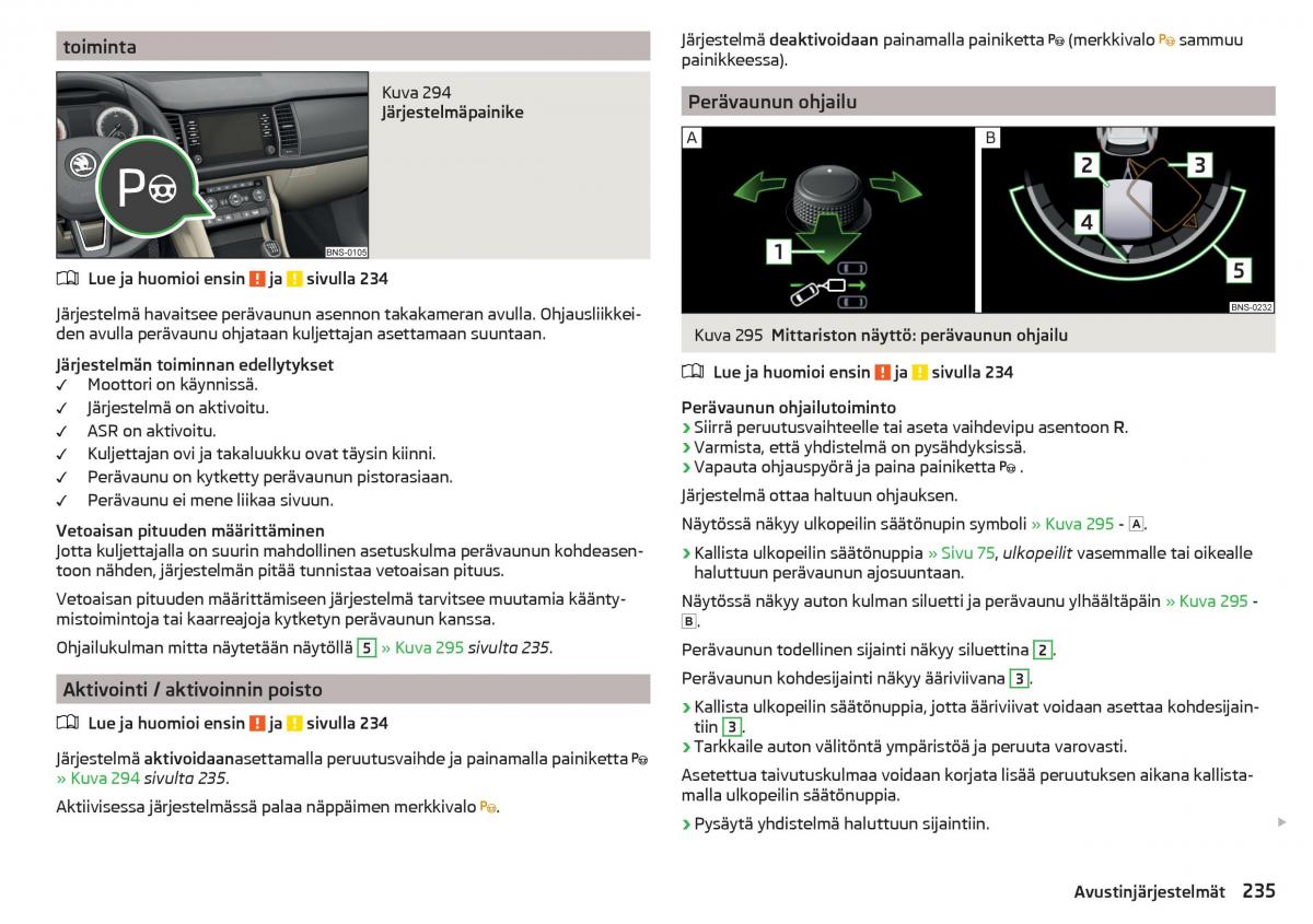 Skoda Kodiaq omistajan kasikirja / page 237