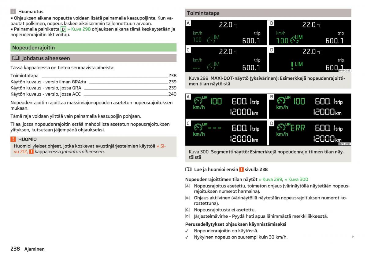 Skoda Kodiaq omistajan kasikirja / page 240