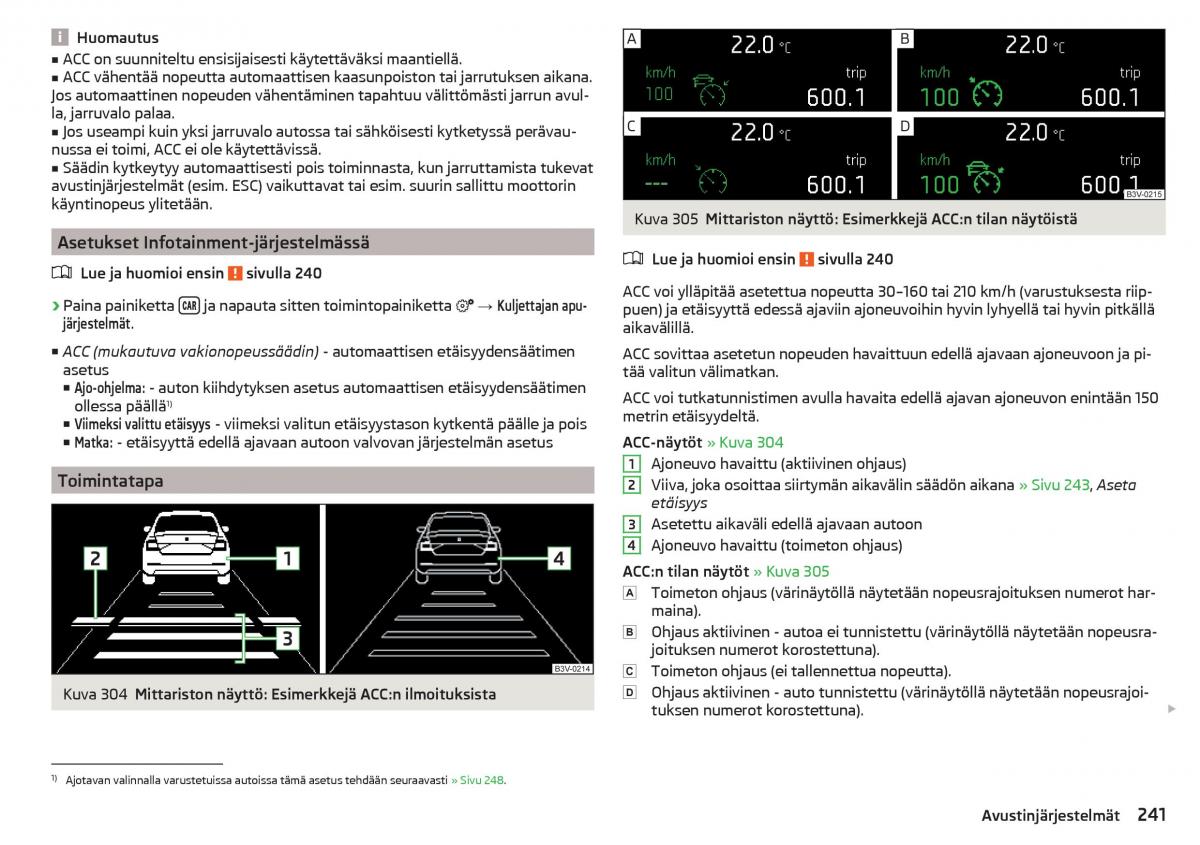 Skoda Kodiaq omistajan kasikirja / page 243