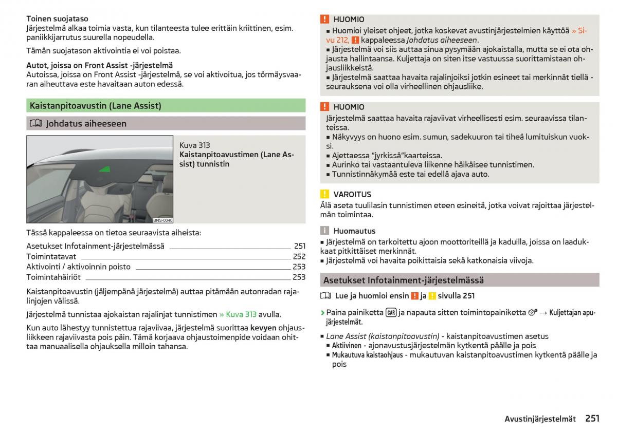 Skoda Kodiaq omistajan kasikirja / page 253