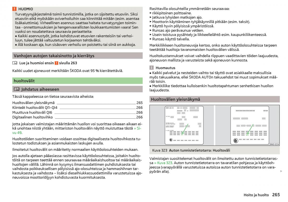 Skoda Kodiaq omistajan kasikirja / page 267