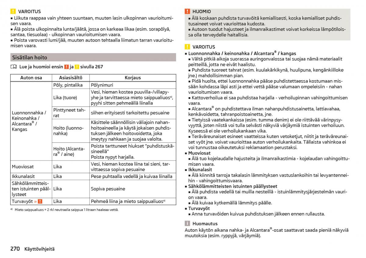 Skoda Kodiaq omistajan kasikirja / page 272