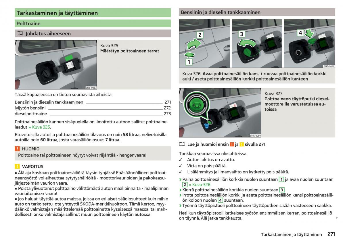 Skoda Kodiaq omistajan kasikirja / page 273